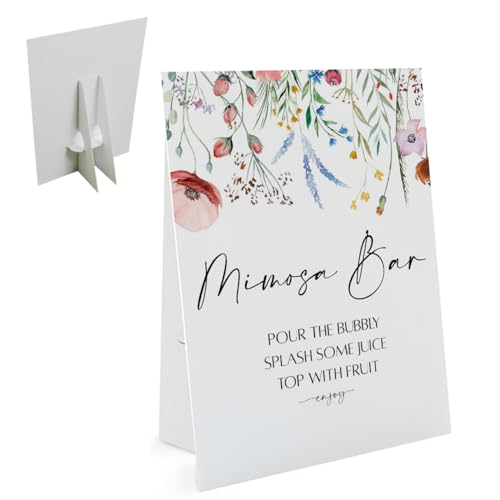 Mimosa Bar Sign, Wedding Party Decor, Mimosa Bar Signage Party, Mimosa Bar Flower Theme Sign, Decoration, Bridal Shower Decorations, Bridal Shower Sign(zxmmm04)