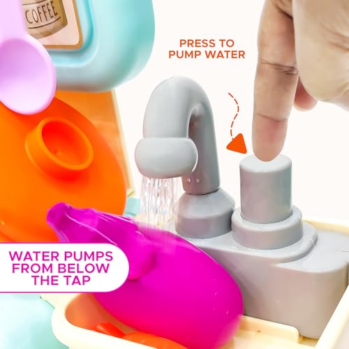 Image of NHR Dream My Home Kitchen Set, Kitchen Set for Kids Girls Big Cooking Set | Kitchen Set | Cooking Pretend Play Set | Kitchen Toys | Girls Toys | Realistic Cooking Action (3+ Years)