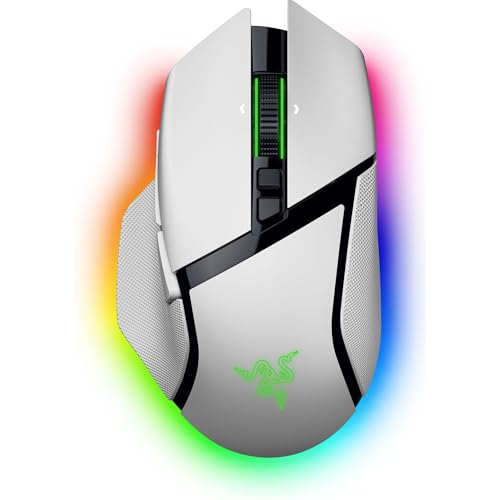 Razer Basilisk V3 Pro 35K - Fully Customizable Wireless Ergonomic Gaming Mouse with Chroma RGB - 35K Optical Sensor (Configurable Tilt Wheel, 13 Customizable Controls) White