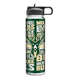 Rico Industries NBA Basketball Milwaukee Bucks 22oz Stainless Steel Tumbler with Lid - Great For Coffee, Tea, Water or Cocktails