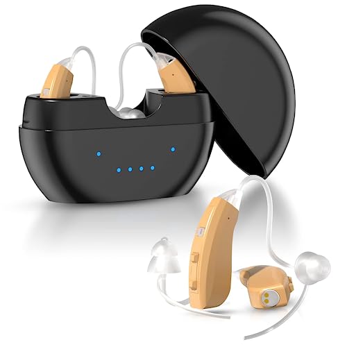 Hearing Aids For Seniors Rechargeable With Noise Canceling, Over The Counter Hearing Amplifier (OTC) for Adults with Hearing Loss
