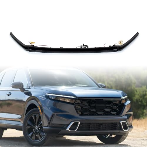 amopacorp Front Grille LED Daytime Running Light Combines Driving and Turn Signal for 2023-2024 Honda CRV CR-V, Sequential Flashing, Smoke Lens