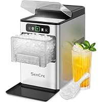 40 lbs/Day Nugget Ice Maker Countertop Machine w/ Self-Cleaning, Basket & Scoop