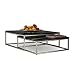 Produktbild Relaxdays Couchtisch Holz FLAT 2er Set 27,5 x 75 x 75 cm HxBxT, flacher Loungetisch, Satztische für Wohnzimmer, schwarz