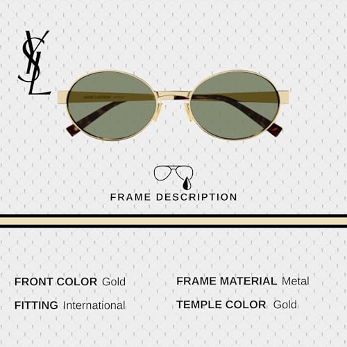 SAINT LAURENTSL SL 692 Metal Lettering Logo Classic Oval Shape Sunglasses with eSHADES Luxury Eyewear Kit Bundle3