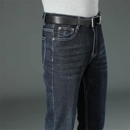 Men's Casual Straight-Leg Stretch Jeans, Classic Work Jeans, Comfortable Everyday Jeans3