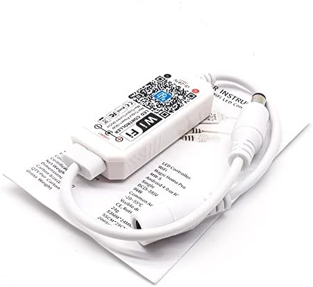Miniatura 2 de Tira de luces LED de un solo color, controlador WiFi, compatible con Android iOS para tiras de luz LED 5050 3528, CC 5V-28V 96W, control de voz,