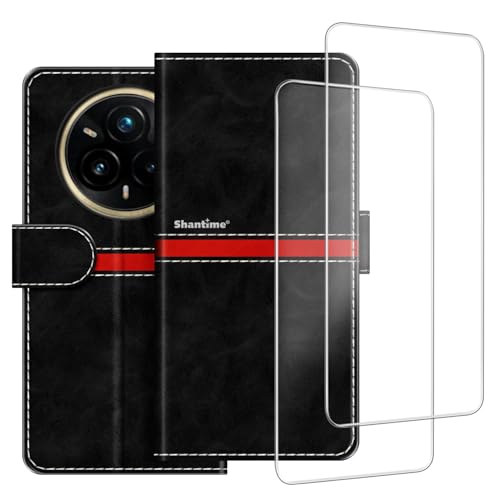 Colorblock Stripe PUU[EHbgP[X + 2pbN KXXN[veN^[ Oppo Realme 14 Pro+ 5G RMX5051Ή XŏvȃJo[ J[hXbgt Sی (ubN)