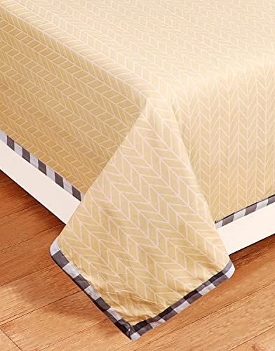 Image of RD TREND Presents Luxurious Glace Cotton Supersoft 210 TC Single Size(90X60 Inch) Flat Single Bedsheet (Topsheet) Without Pillow Covers Colour Beige