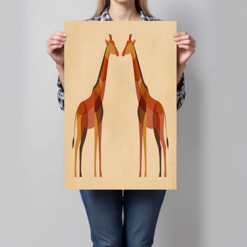 Cuadros decorativos de animales modernos en lienzo de 60x80cm marrón 3