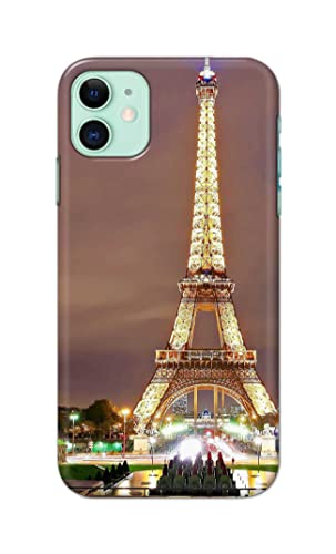 Image of PRINTFIDAA Lovers Famous Place Eiffel Tower in Paris Printed Designer Hard Case for Apple iPhone 11 (6.1 inch), A2221, A2111 Back Cover -(e) RPM1009