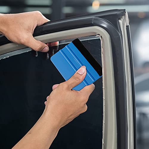 2 Stück Kunststoffrakel Auto Rakel Abziehbild Werkzeug zum Auftragen von Fenstertönen, Aufkleber Abzieher, Rakel, Filzkantenrakel aus Kunststoff