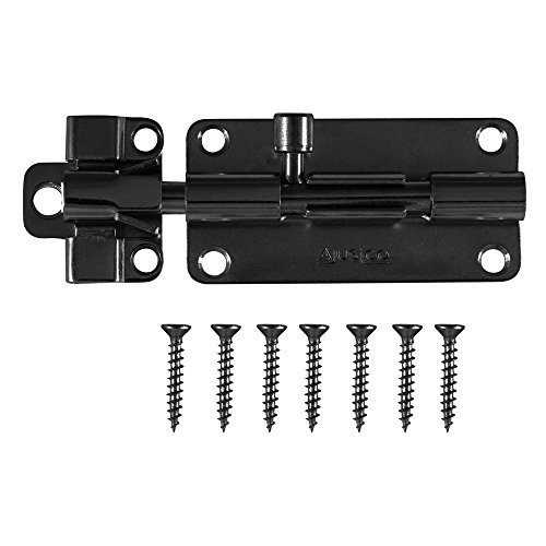AjustLock 5 Inch Barrel Bolt, Extra Heavy Duty Lock (Zinc Black)
