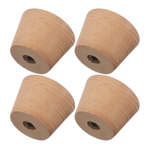 ULTECHNOVO 4pcs Wood Ski Rack Wall Mount, Vertical Snowboard Holder
