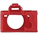 STSEETOP Camera Case Compatible with Sony A7III A7RIII Sony ILCE-7RIII A73 A7R3 - Protective Silicone DSLR Skin Cover, Detachable Cage, Shockproof, Dustproof(Red)