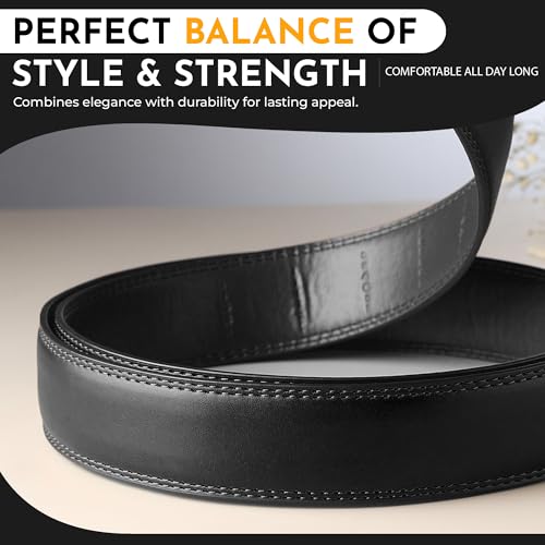 Image of Men's Vegan Leather Belt for Men, Formal /Casual,Autolock| Fit on up to 38 Inches Waist size