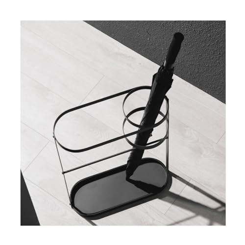 Porte-parapluie moderne en métal résistant avec bac de récupération