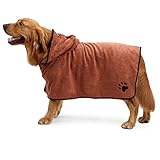 NACOCO Dog Bathrobe Towel Microfiber Pet Drying Moisture Absorbing Towels Coat for Dog and Cat (XL,...