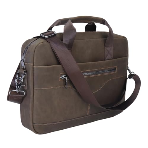 Maletín vintage para laptop 14" a 15.6" para hombre miniatura 4