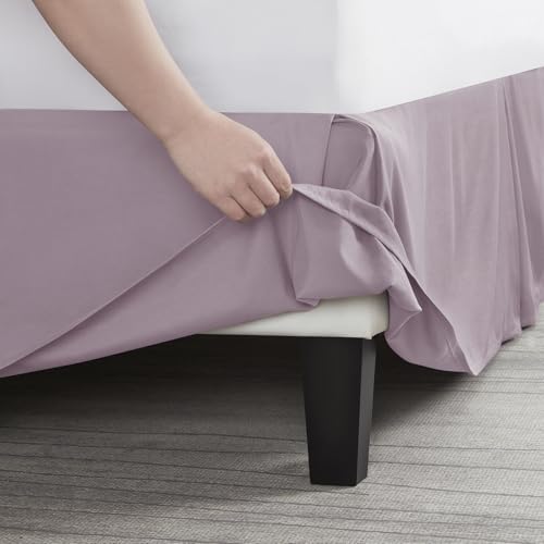 Image of Nestl Light Baby Blue Bed Skirt Queen Size - Queen Bed Skirt 14 Inch Drop - Brushed Microfiber Bed Skirts - Hotel Quality Pleated Bed Skirt - Shrinkage & Fade Resistant