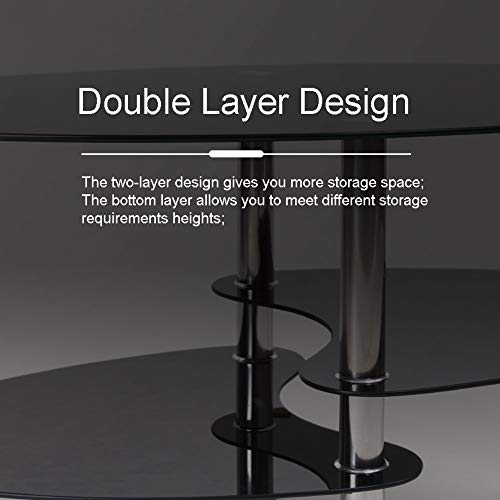 Jeffordoutlet - Tavolino da caffè ovale moderno in...