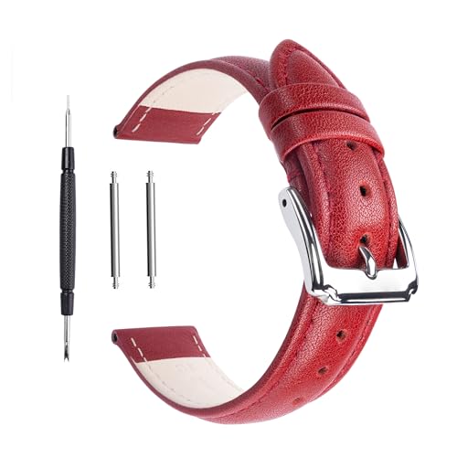 Berfine Correa de reloj de piel de becerro de 14 mm, 16 mm, 18 mm, 20 mm, 22 mm