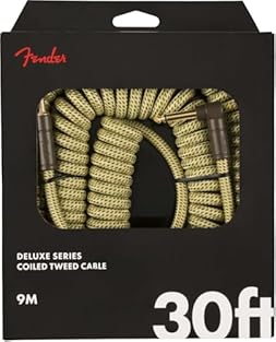 FOR YOU: 1x Fender >Deluxe Series< Coil Cable - 30ft - Natural Tweed YOUR USE: Deliver flagship conductance and transparency for premium tone YOUR PERFORMANCE: Offers noise-free performance and top-tier RFI rejection BEST MATERIALS: Durable tweed wit...