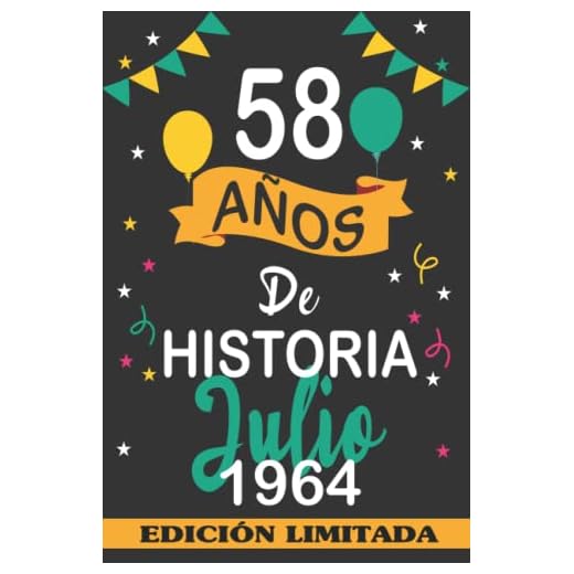 58 Años De Historia Julio 1964: 58 años. Libro de visitas, cuaderno, 110 páginas de felicitaciones, idea de regalo, regalo Para la esposa, novia, mujer, La madre