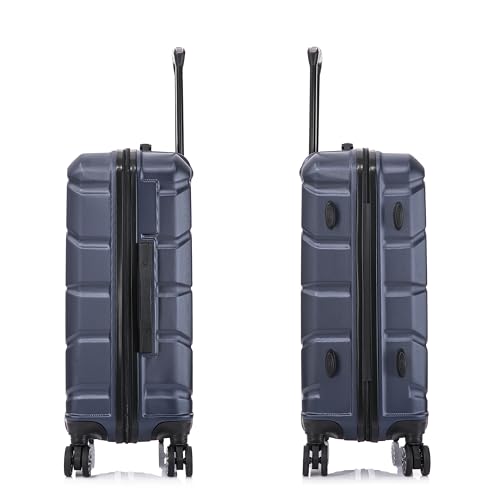 Image of DUKAP SENSE 24-Inch Medium Hardside Spinner Luggage Durable Zippered Blue