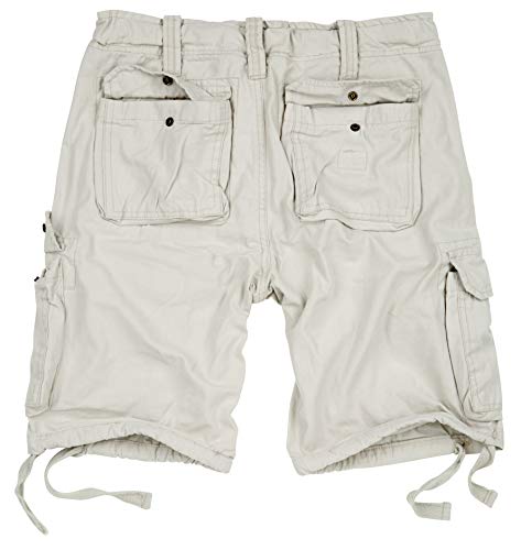 Surplus Men Cargo Shorts Airborne Vintage, Size:6Xl, Color:off-White #TOP1