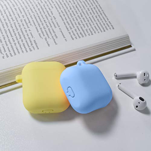 Ownest Compatible For Airpods Case Soft Silicone With Cute Keychain Shockproof Cover Case For Girls Woman Airpods 2 &1-Blue #TOP3