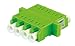 Produktbild ROLINE 21.17.0050 LWL-Kupplung LC vierfach, Multimode, OM5, Z Grün