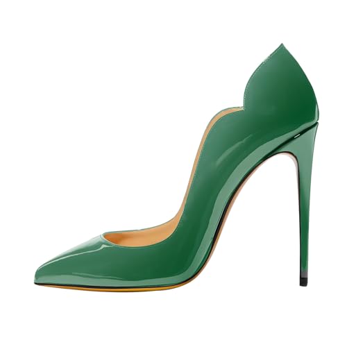 Image of Women's Pointed Toe Shallow Stiletto Heels 4.7 Inch Pumps Wedding Party Banquet Shoes