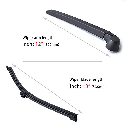 Image of Replacement for Audi Q5 2009-2017 Rear Windshield Back Wiper Arm Blade Set - OTUAYAUTO Factory OEM Replacement 8R09554071P9