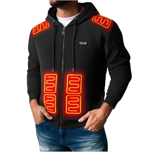 Heated Jacket Men Women Winter USB Electric Heated Hooded Jacket Heating Warm Outdoor Pullover Sweatshirt Jackets2