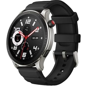 Amazfit GTR 4 Smartwatch mit Telefonieren über Bluetooth und Musikspeicher,1.43” AMOLED Display,150 Sportmodi,Alexa,14 Tage Akkulaufzeit,präzises GPS-Tracking für Herren Damen,A2166,Black,One Size