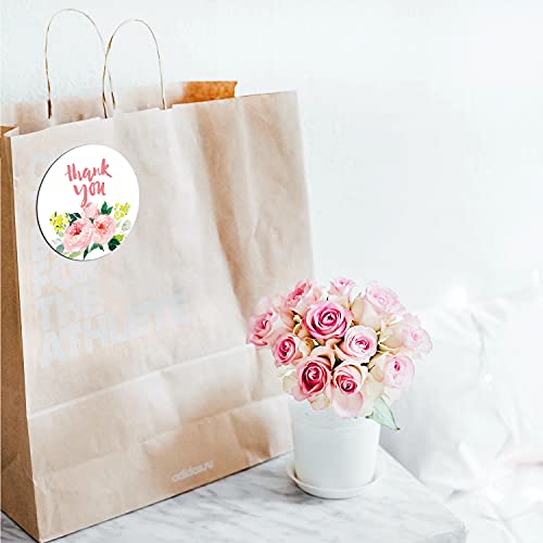 Pink Flower Thank You Stickers, 2 Inch 50Pcs Self-Adhesive Thank You Labels Great For Wedding, Small Business, Bakeries, Handmade Goods, Birthday Party Favors Labels & Mailing Supplies. #TOP2