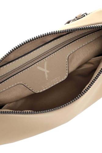 Bolso bandolera de hombro Suri Frey Sammy taupe con cierre de cremallera 3