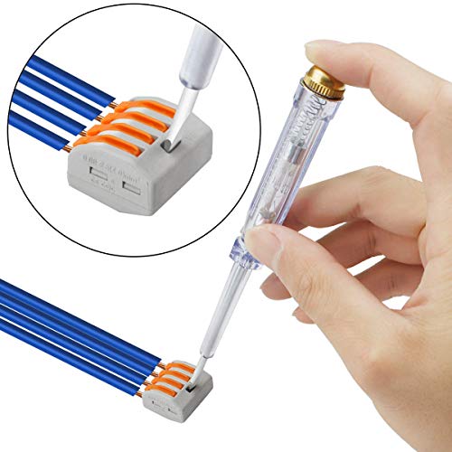 115 Pcs Lever Wire Connectors Nuts Kit With Bases&Screws 28-12 Awg, Electrical Connectors 2/3/4/5 Conductor Combination, Compact Splicing Wire Connectors, Quick Disconnect Wire Splice Connectors #TOP3