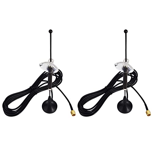4G LTE Antenna 10dBi SMA Male Cellular Antenna 698-960MHz 1700-2700MHz with Magnetic Base Outdoor Antenna RG174 3M for Wireless Router WiFi Signal Booster Amplifier Modem Network Pack of 2