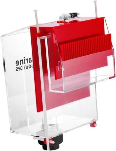 Arfobug 大型オーバーフローボックス、サイフォン式吊り下げ式オーバーフローボックス、水槽のメインタンクに穴を開ける必要がなく、騒音低減効果があり、電気も不要、水槽に適しています (SOB-1 レッドバージョン)