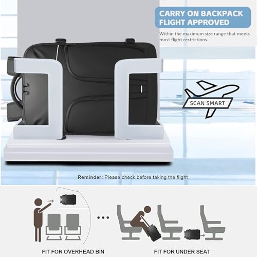 Image of TANGCORLE Vacuum Compression Backpack for Travel, 50L Expandable Backpack with Pump, 17 inch Laptop Backpack Luggage Flight Approved with Vacuum Compression System