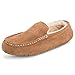 Uomo Mocassinos Australiano Camoscio Montone Casa Pelliccia Pantofole - TAN42 AYC0253