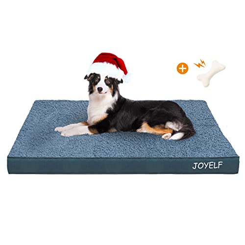 JOYELF Grand lit pour Chien Tapis de lit orthopédique pour Chien, Tapis en Mousse imperméable pour Chien, Couverture Lavable et Amovible, Un Jouet à couinement en Cadeau Cover
