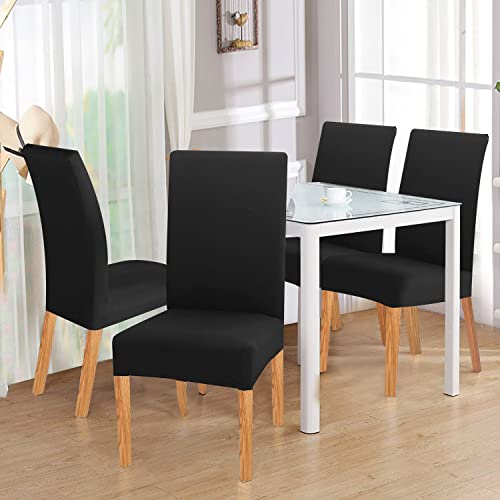 image for WOTOW Dining Room Chair Cover Set of 4, High Elasticity Removable and 