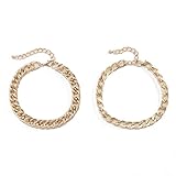 ❤️ Pulsera tobillera para mujer: hecha de aleación duradera y metal amigable. Hermoso y elegante. Superficie lisa, cómoda de llevar, inofensiva para tu piel. Longitud de la tobillera: 27 cm