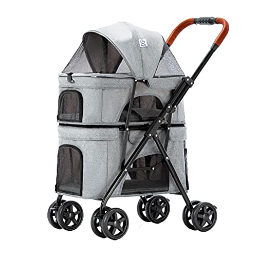 Doppelstock-Hundetrolley 3-in-1 faltbarer Hundebuggy