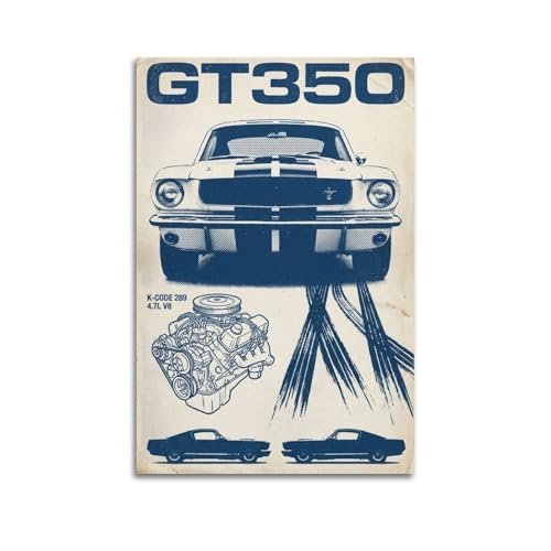 Poster Shelby GT350 OKAHYS cadeau idéal en toile rétro pour chambre d'enfant