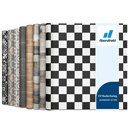 Floordirect Revestimiento de suelo de PVC por metros, suelo de vinilo, linóleo CV para cocina y balcón en aspecto de madera, azulejos y piedra, resistente y fácil de limpiar, 100