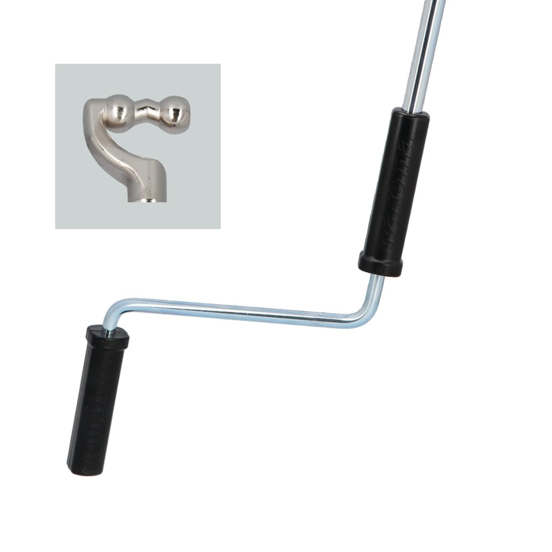 WAREMA Markisenkurbel 1200 mm verzinkt | Handkurbel mit Kugel-haken & Griff